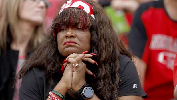 2017 Nebraska vs Northern Illinois football sad fan USATSI_10283870